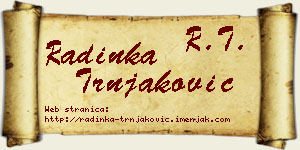 Radinka Trnjaković vizit kartica